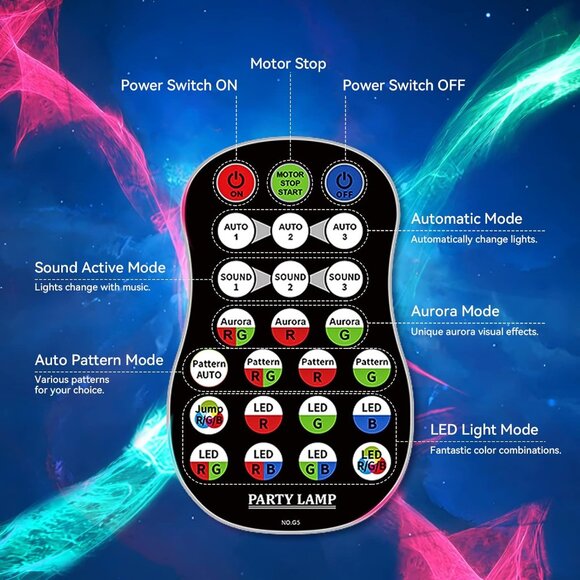 ⚡️ USB Powered LED Laser Party Light with remote control - Picture 14 of 17